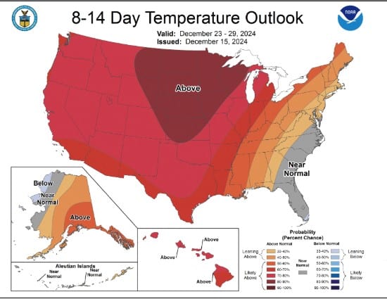 Holiday Heatwave: Above-Average Temperatures Across the U.S. This Christmas