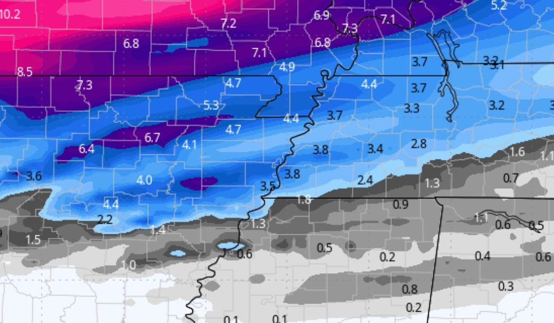 Winter Storm Warnings Have Been Issued for Many counties as a Significant Snowstorm is Expected for the Mid-South